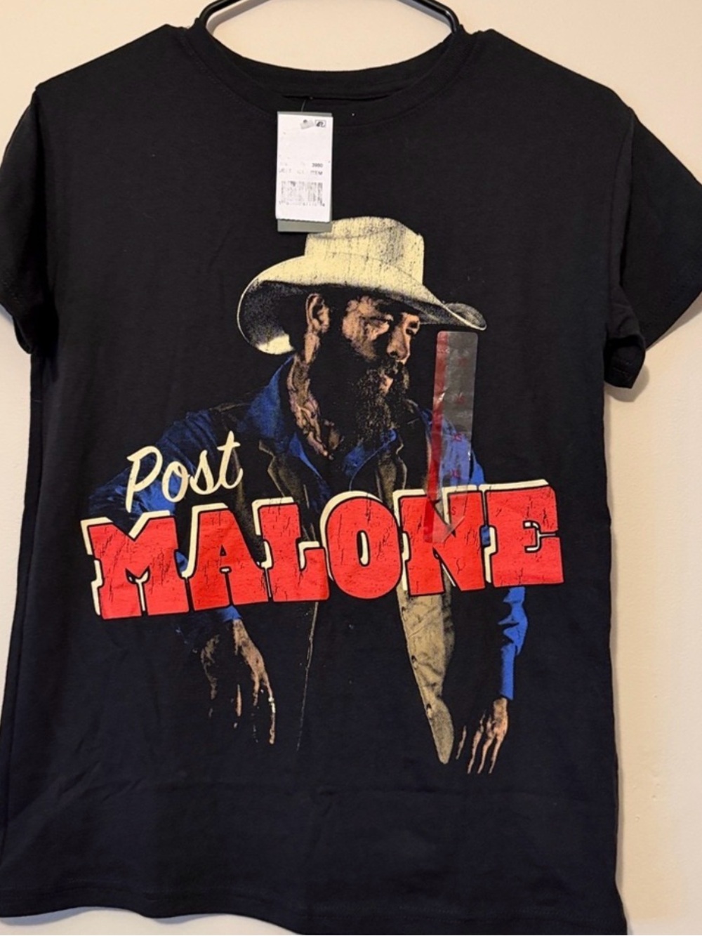 Post Malone Graphic Tee in Black with Red Logo small and xsmall available NWT